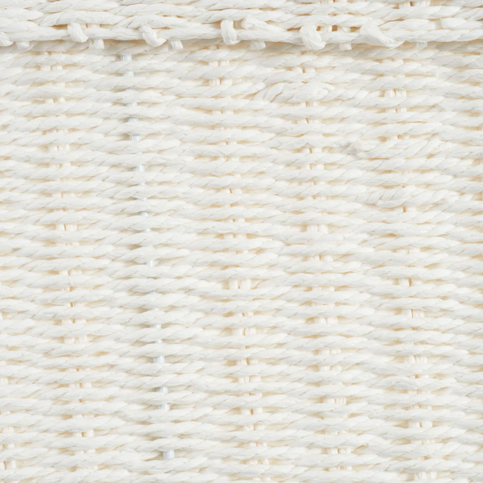 Household Essentials Small White Wicker Basket with Lid